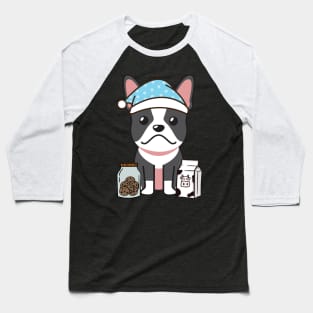 Funny french bulldog is having a midnight snack Baseball T-Shirt